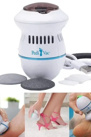 Trade Shop - Strumento Pedicure Elettrico Lima Duroni Aspirapolvere Calli Piedi Esfoliante - Spedito Oggi