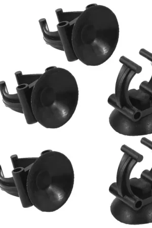 Trade Shop - Ventosa Nero 8 Pezzi Clip 3cm Tubo 6433 Acquario Ventose Portafiltri Pompa - Più Venduto
