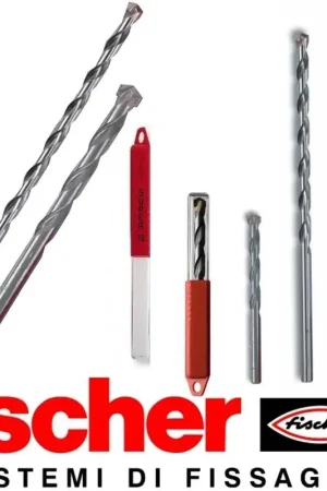 Direttamente Dal Produttore Trade Shop - Punta In Acciaio Per Trapano Fischer Muratura Calcestruzzo Carburo Sdx 16x150 -