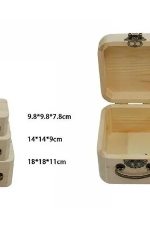 Trade Shop - Set 3 Scatole In Legno Decoupage Tris Matrioska Scatola Cofanetto Ly-3005a - Compra Oggi Stesso