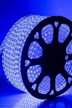 Più Venduto Trade Shop - Striscia Led Luminosa Flessibile 100 Mt Luce Blu 5050 220v Illuminazione Cw579 -