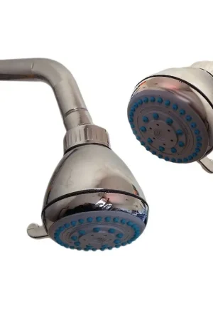 Trade Shop - Soffione Doccia A Muro Doccetta Fissa Effetto Pioggia 3 Getti Braccio 15cm - Soddisfatti O Rimborsati