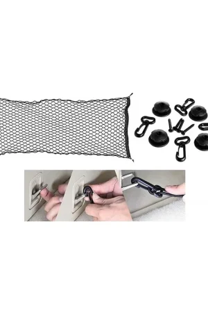 Trade Shop - Rete Da Carico Auto Portaoggetti 114x61cm Elastico Bagagliaio Da Appendere Organizzatore - Offerta Speciale