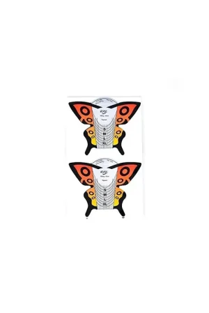 Offerta Lampo Trade Shop - Set 100 Pezzi Rotolo Cartine Farfalla Arancione Cartina Ricostruzione Unghie -