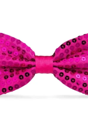 Trade Shop - Papillon Paillettes Fucsia Rosa Paillette Cravattino Farfallino Cravatta - Bestseller