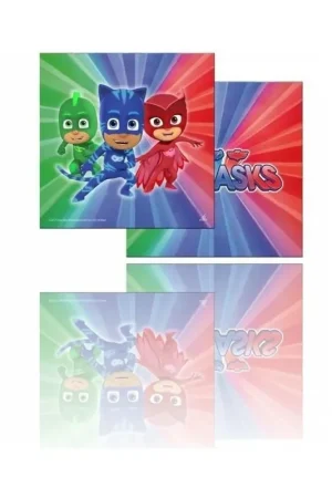 Prezzo Basso Trade Shop - Set 20 Pezzi Tovaglioli Usa E Getta Carta Per Feste Pj Mask Nickelodeon Pijamax -