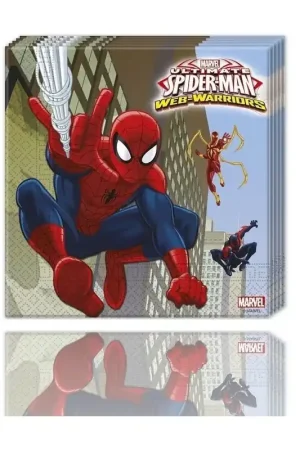 Spedizione Espresso Trade Shop - Set 20 Pezzi Tovaglioli Carta Usa E Getta Per Feste Spiderman Marvel Land 548 -