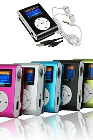Trade Shop - Mini Lettore Mp3 Player Clip Usb Con Display Lcd Supporta 32gb Micro Sd Fm Radio - Novità