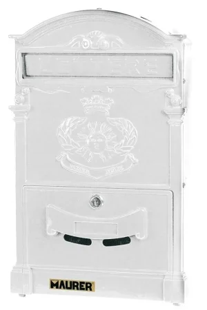 Solo Oggi Trade Shop - Cassetta Postale Buca Lettere In Stile Antico Classico In Alluminio Verniciato - Bianco