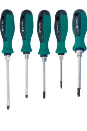Trade Shop - Kit Set 7 Cacciaviti Cacciavite Impatto Battente Taglio Croce Con Manico Cr-v - Ultimissimo Modello