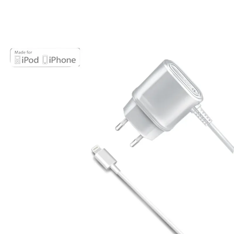Più Venduto Trade Shop - Caricabatterie Da Rete Da 1a Con Connettore Lightning Mfi Bianco White -