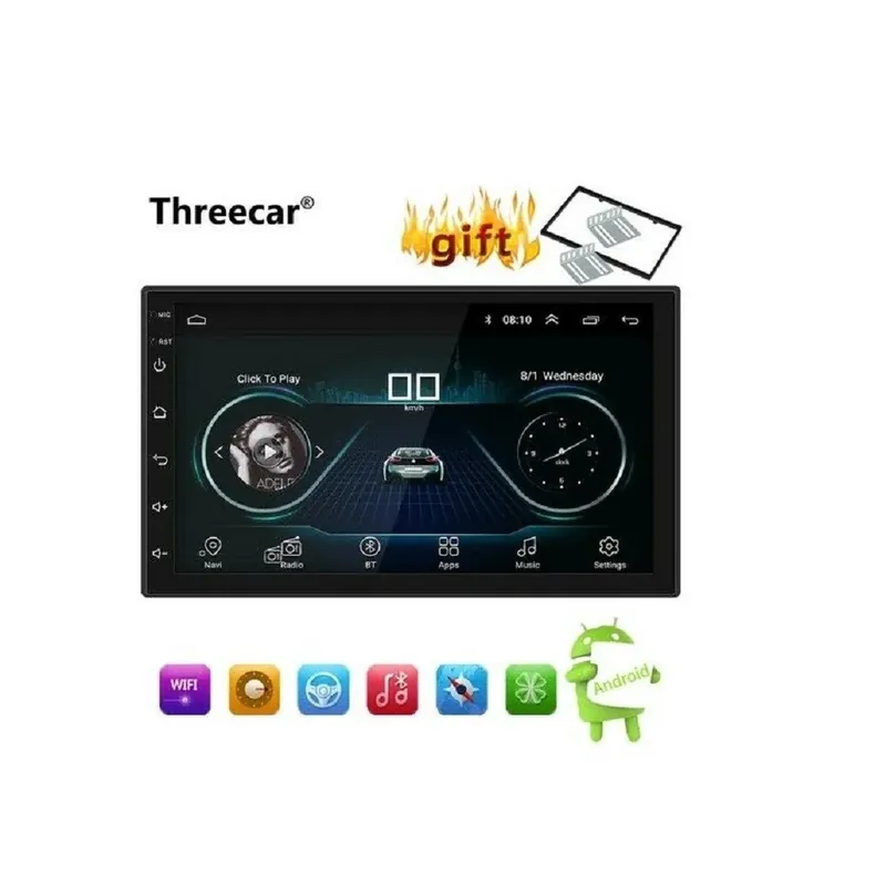 Prezzo Ridotto Trade Shop - Autoradio Doppio Din Android 8.1 Navigatore Gps Mirror Link Bluetooth Stereo -