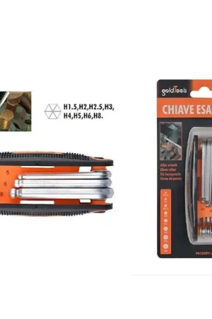 Trade Shop - Set Chiave Esagonale Ball End 8 Chiavi Fai Da Te Ferramenta Chiavini Pieghevoli - Miglior Prezzo