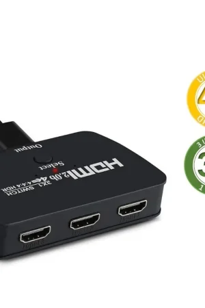 Direttamente Dal Produttore Trade Shop - Commutatore Switch Hdmi 3 Ingressi 1 Uscita Ultrahd 4k Pulsante Selezione Q-a137 -