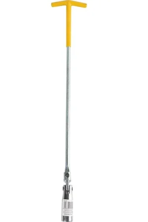 Trade Shop - Chiave Candela Snodata 50cm Diametro 16 Mm Manutenzione Auto Impugnatura Gommata - Nuovo Arrivo