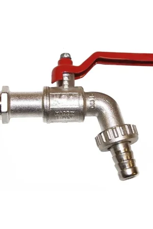 Trade Shop - Rubinetto A Sfera Di Erogazione 1/2 Pollice Con Portagomma Maniglia A Leva - Spedizione Espresso