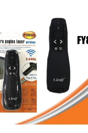 Trade Shop - Penna Gira Pagine Laser Wireless Puntatore Telecomando Per Presentazioni Fy8302 - Offerta Speciale
