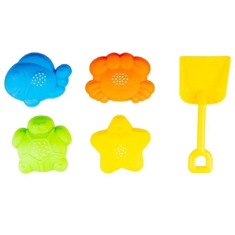 Direttamente Dal Produttore Trade Shop - Set Formine Giochi Mare 5 Pezzi Con Paletta Spiaggia Sabbia Per Bambini 6560006 -