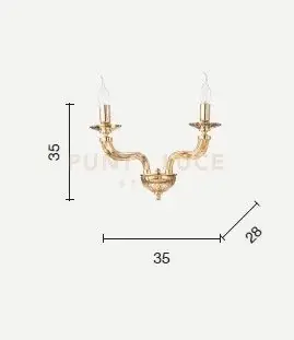 APPLIQUE VILLA 2 LUCI BIANCO E CROMO ATTACCO E14 Promo Stagionale