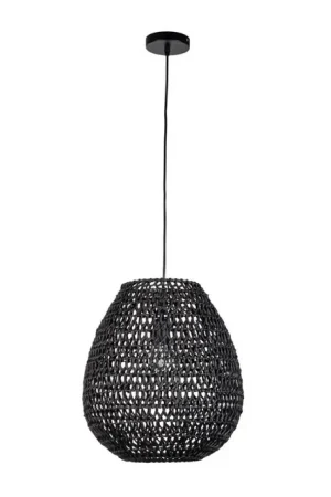 Lampadario Zambia nero D.38x42h in metallo Popolare