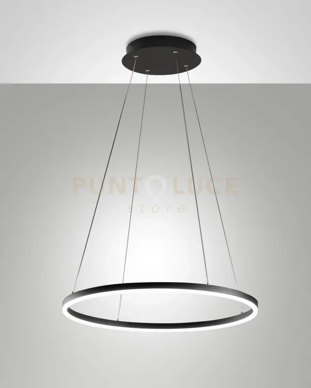 Ultima Occasione GIOTTO SOSPENIONE NERA D.60cm A LED 3000K - 36W - 3780 lm DIMMERABILE C/ACCESS.