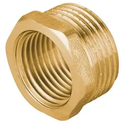 RIDUZIONE MF IN OTTONE GIALLO PESANTE IBP- 1/2 x 3/8- IBP- pezzi 1 Ultimissimo Modello