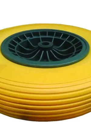 Prezzo Ridotto RUOTA PER CARRIOLA PU PIENA CON CUSCINETTI perno mm.20x130, interasse mm.80 IL CAMPO