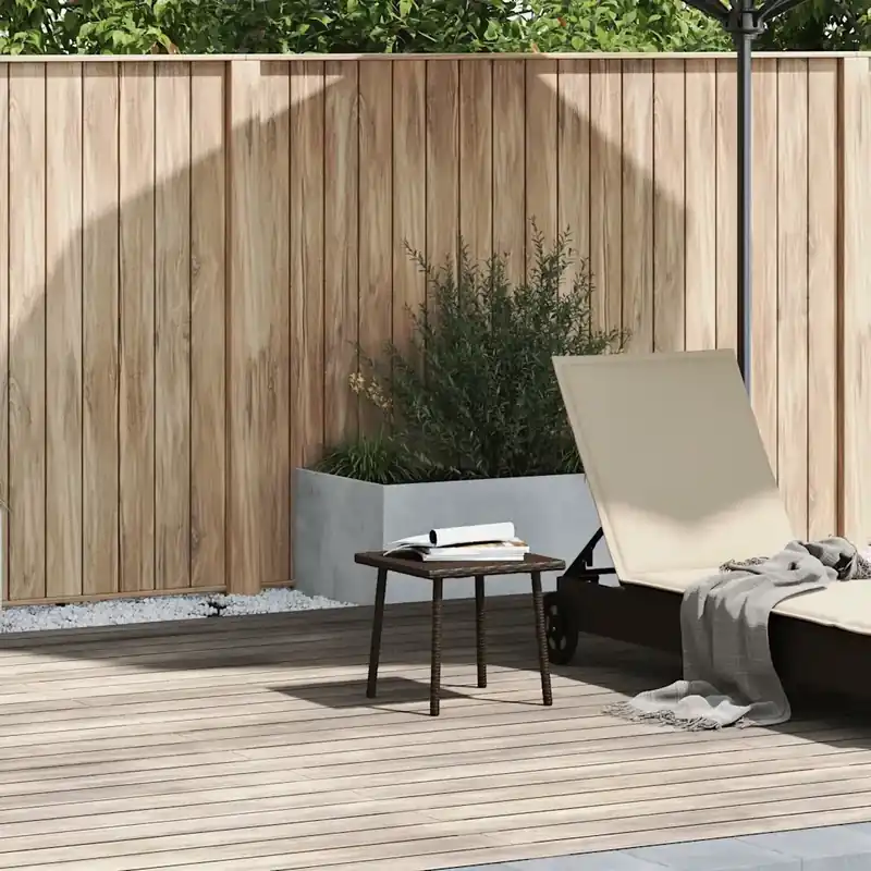 Tavolino Giardino Rettangolare Marrone 40x40x37 cm Polyrattan 4104046 Non Perdere