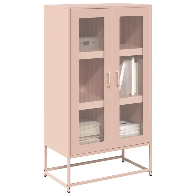 Credenza Rosa 68x39x123 cm in Acciaio 853357 Offerta Speciale
