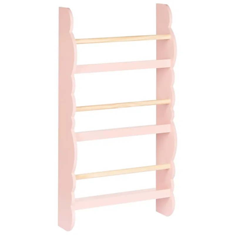Libreria a muro rosa pastello a 3 piani in legno di pino MDF Camera dei bambini Prezzo Scontato