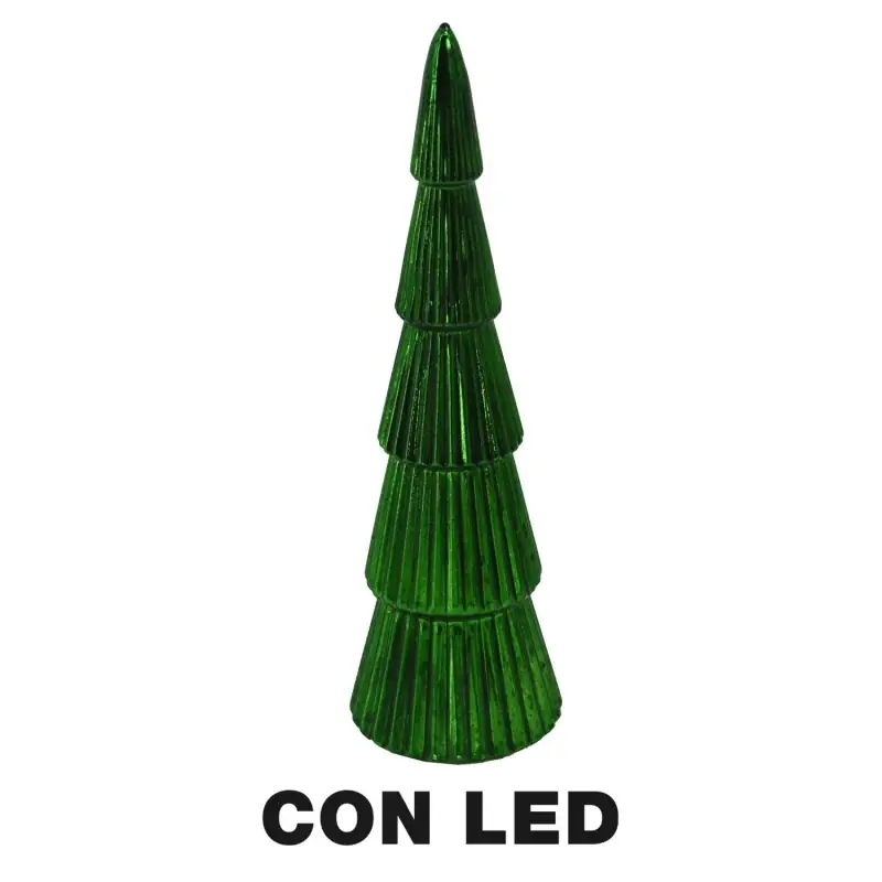Compra Online Albero vetro led verde cm ø12h36