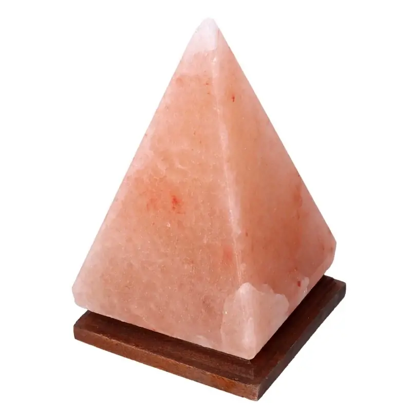 Lampada sale base legno piramide cm13x13h22 Quantità Limitata