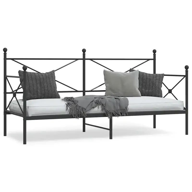 Non Perdere Dormeuse senza Materasso Nero 90x200 cm in Acciaio 4104668
