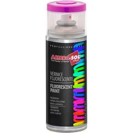BOMBOLETTA SPRAY FLUORESCENTE AMBROSOL 400 ml - Blu - 6 pezzi- AMBROSOL Ultime Pezzi