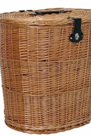 Occasione Cesto Gerla in Vimini con Coperchio e Tracolle a spalla 42 cm x 30 cm h 40