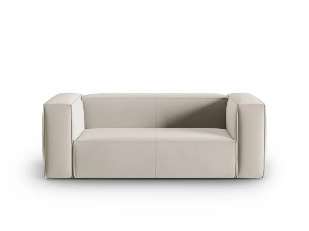Sconto Cosmopolitan Design - Divano "Mackay" 2 posti in velluto ecru