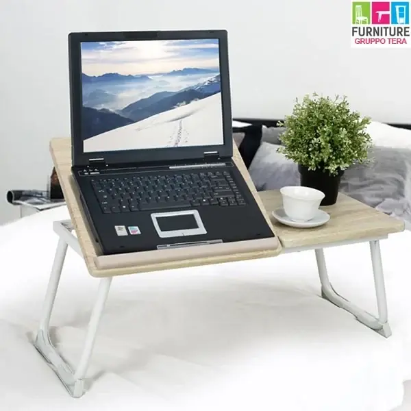 Tavolino Vassoio Pieghevole da Letto Divano 65x30 cm per Notebook PC Laptop Novità