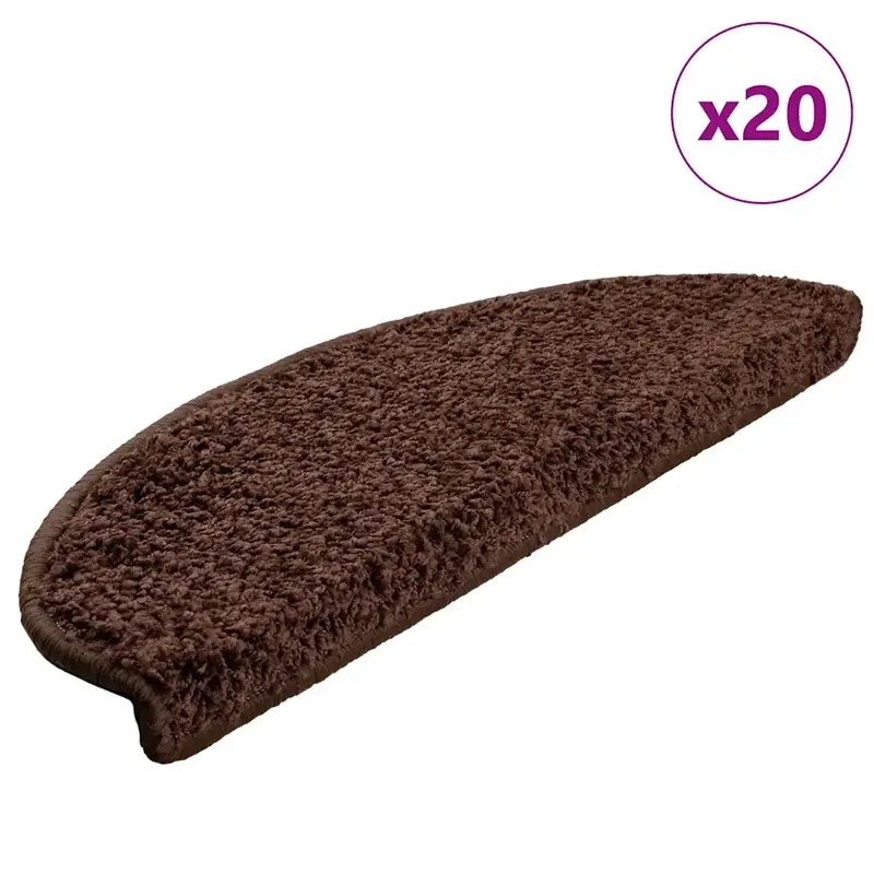 Tappetini per scale 20 pz 65x21x4 cm Marrone Semicircolari Grandi 3365848 Prezzo Ridotto