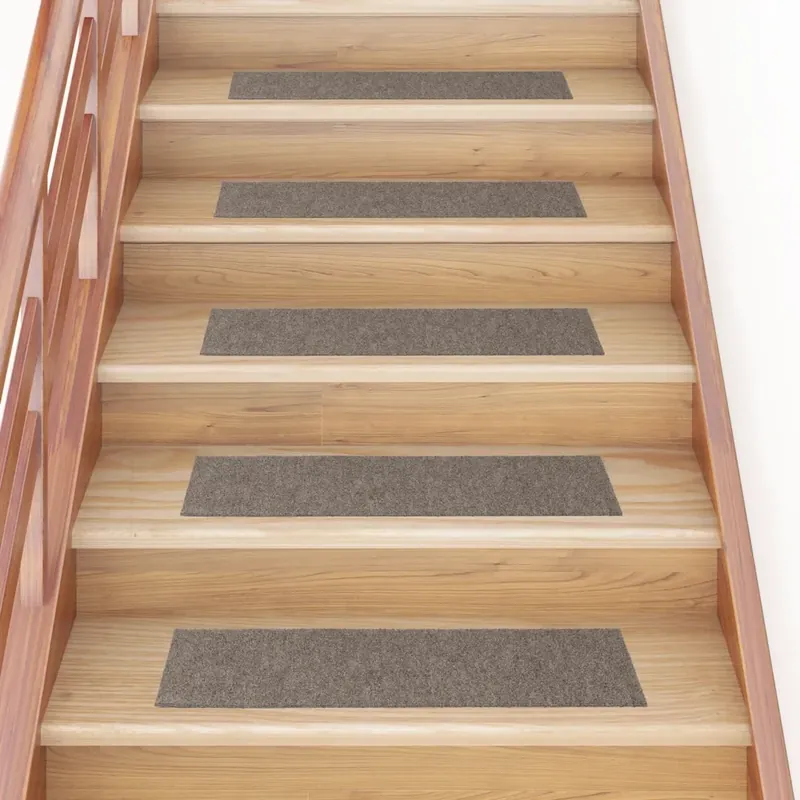 Tappetini per scale autoadesivi 30 pz 76x20 cm Beige Rettangolari 3365730 Sconto