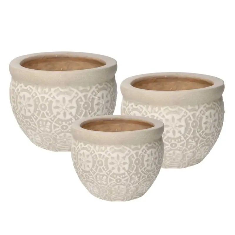 Reso Gratuito Coprivaso ceramica 1-3 decori bianco cmø30h21
