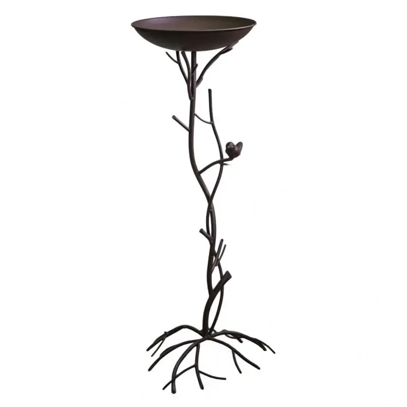 Di Tendenza Posacenere metallo marrone ramo con uccellino cm 37x35h95
